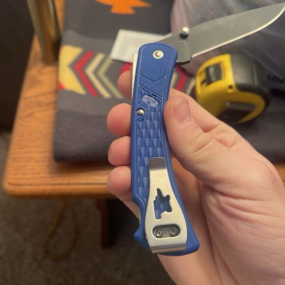 Buck 110 Rocky Mountain Elk Foundation Knife RMEF Folding Blade - NEW Rare - Picture 8 of 11